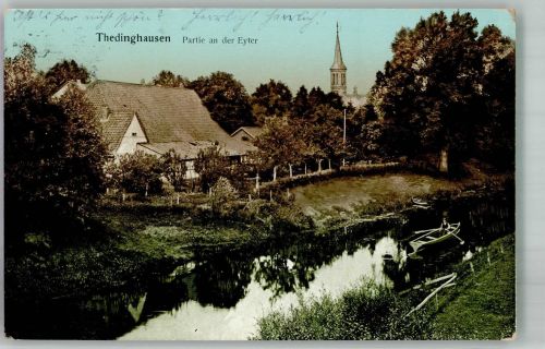 27321 W2819 Thedinghausen 1914 Foto AK Partie an der Eyyter