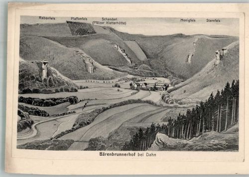 66994 W6783 Dahn 1934 FOTO KEINE AK Bärenbrunnerhof Originale aufmontierte Verlagsmusterkarte