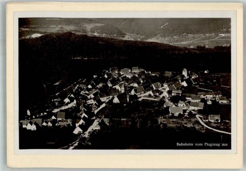 78585 W7201 Bubsheim 1935 FOTO KEINE AK Fliegeraufnahme Originale aufmontierte Verlagsmusterkarte