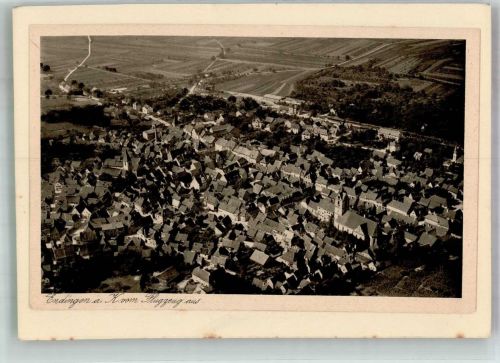 79346 W7833 Endingen am Kaiserstuhl 1935 FOTO KEINE AK FliegeraufnahmeOriginale aufmontierte Verlagsmusterkarte