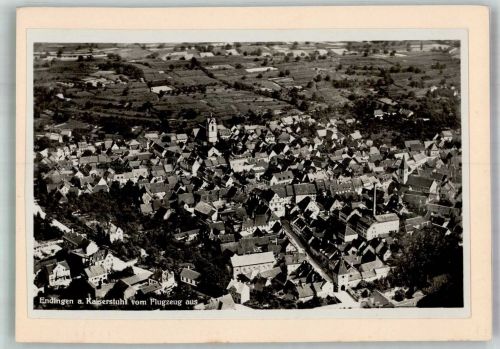 79346 W7833 Endingen am Kaiserstuhl FOTO KEINE AK Fliegeraufnahme Originale aufmontierte Verlagsmusterkarte