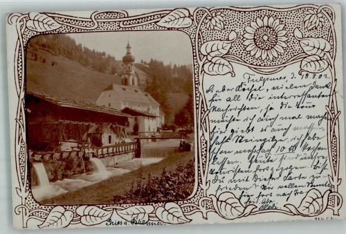 6156 Gries am Brenner 1903 Foto AK Kirche Ort handschriftlich
