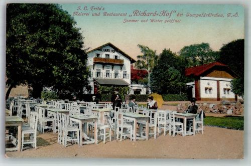 2352 Gumpoldskirchen 1911 Foto AK Gasthaus und Meierei Richard-Hof