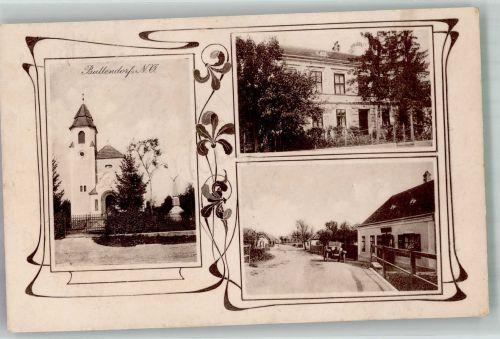 2193 Bullendorf 1926 Foto AK Auto Kirche