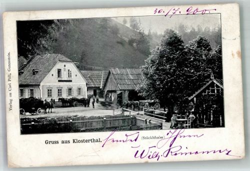6700 Bludenz 1900 Foto AK Gruss aus Klosterthal