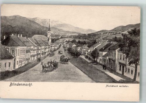 3372 Blindenmarkt 1919 Foto AK Straßenansicht