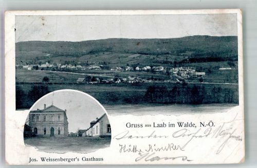 2381 Laab im Walde 1901 Foto AK Gasthaus Weissenberger