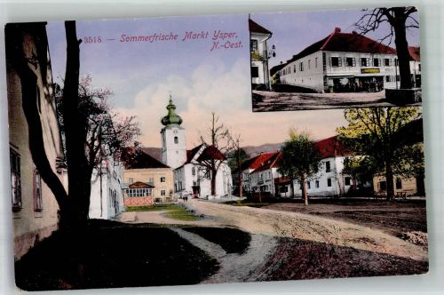 3683 Yspertal Foto AK Markt Ysper Handlung Kirche