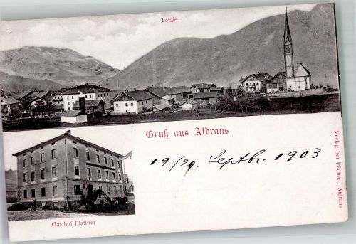 6071 Aldrans 1903 Foto AK Gasthaus Plattner Kirche