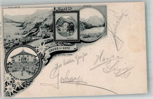 6433 Oetz 1900 Foto AK Postamt und Gasthaus z, Kassel Pitburger See