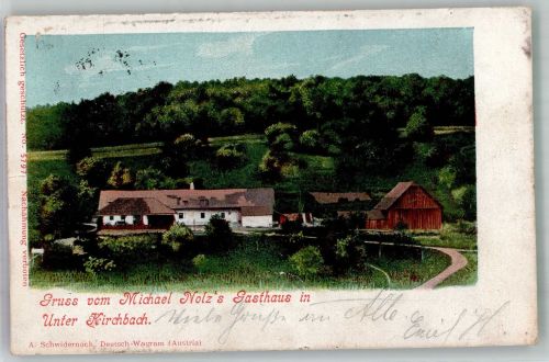 3413 Kirchbach 1901 Foto AK Unter-Kirchbach Gasthaus Nolz