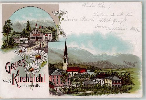 6322 Kirchbichl 1898 Lithographie Kirche
