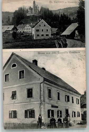 8671 St. Kathrein am Hauenstein Gebrauchsspuren Kirche St. Kathrein Gasthaus Spandler