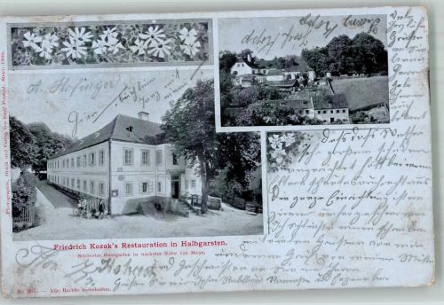 4400 Garsten 1903 Gebrauchsspuren Halbgarsten Gasthaus Kozak