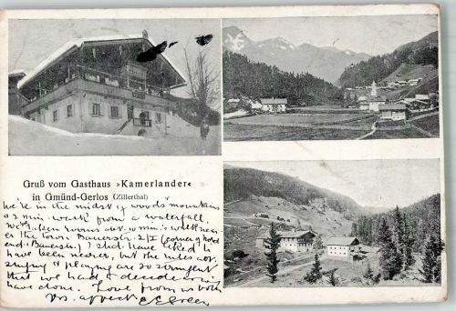 6281 Gerlos Gebrauchsspuren Gasthaus Kamerlander Winter