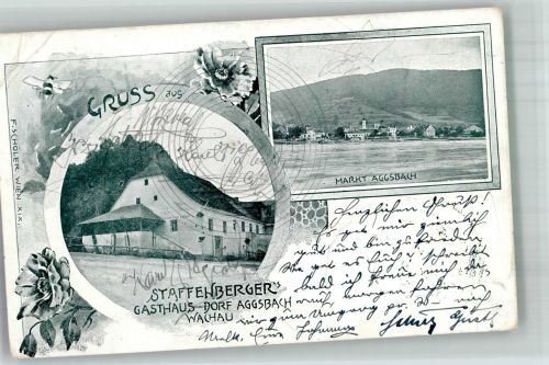 3641 Aggsbach Markt 1901 Gebrauchsspuren Gasthaus Staffenberger