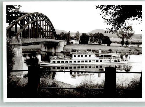 31737 W3260 Rinteln Foto AK Dampfer Ort handschriftlich