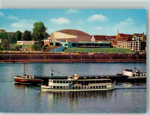 53111 W5300 Bonn Foto AK Rheinufer Beethoven-Halle