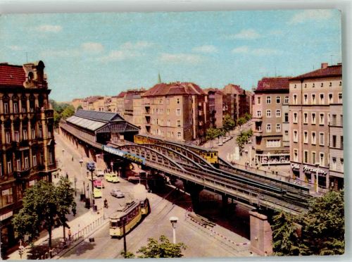 17291 O2130 Prenzlau Foto AK U- Bahnhof Dimitroffstrasse Prenzlauer Berg Straßenbahn