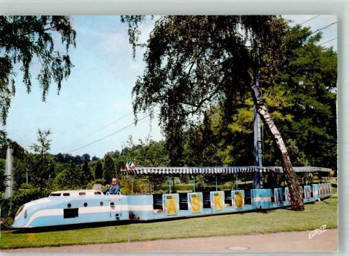 66111 W6600 Saarbrücken Foto AK Deutsch-Französischer Garten Minibahn