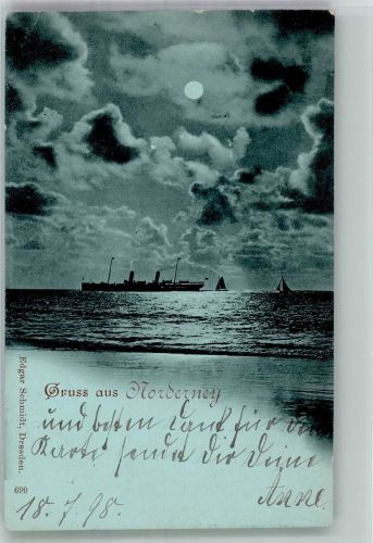 26548 W2982 Norderney 1898 Mondschein Gruss aus