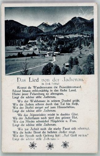 83676 W8171 Jachenau Lieder AK Das Lied von der Janchenau