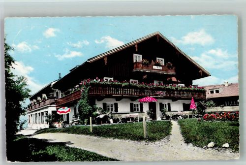 83670 W8173 Bad Heilbrunn 1963 Foto AK Pension Schutzherrhof