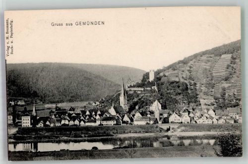 97737 W8780 Gemünden a. Main Foto AK Gruss aus