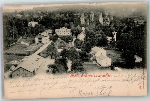 01824 O8325 Rosenthal , Sächs Schweiz 1898 Foto AK Bad Schweizermühle