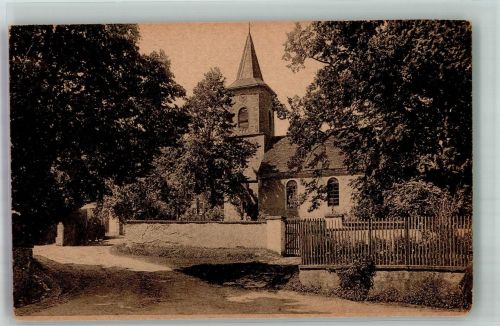 04779 O7261 Collm Foto AK Kirche Briefmarke Karolinen-3 Pfennig