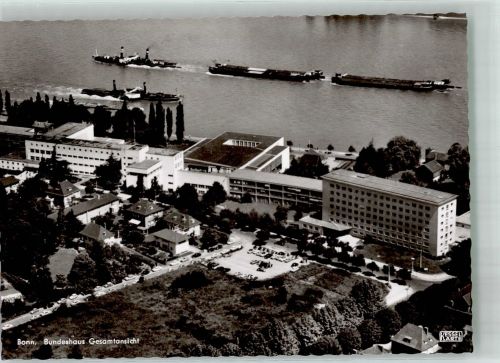 53111 W5300 Bonn Foto AK Fliegeraufnahme Bundeshaus