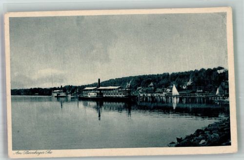 82319 W8130 Starnberg 1925 Foto AK Am Starnberger See