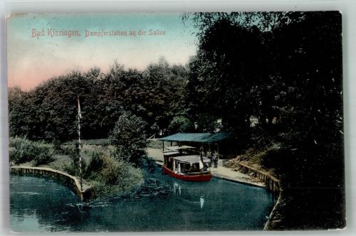 97688 W8730 Bad Kissingen 1906 Foto AK Dampferstation an der Saline