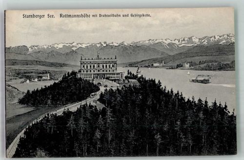 82335 W8137 Berg , Starnberger See Foto AK Drath- Seilbahn Rottmanshöhe