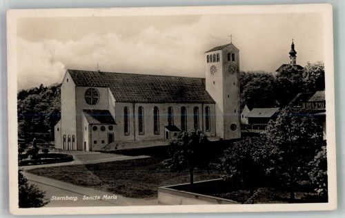 82319 W8130 Starnberg 1932 Foto AK Kirche Sancta Maria