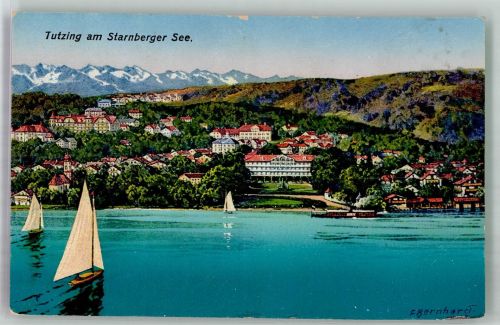 82327 W8132 Tutzing 1928 Foto AK Starnberger See