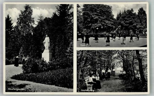 82327 W8132 Tutzing Foto AK Denkmal Klostergarten Lyzeum Haushaltungsschule