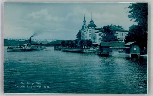 82335 W8137 Berg , Starnberger See 1928 - Dampfer Tutzing Hotel Leoni