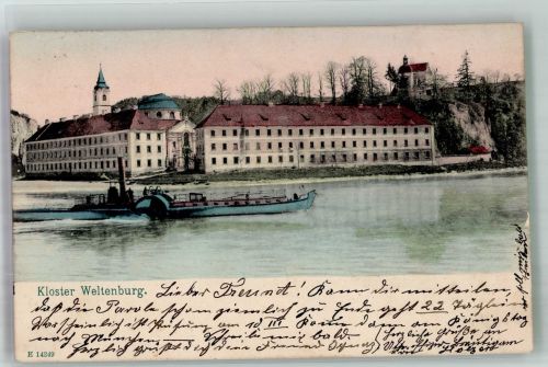 Weltenburg Kloster 1910 Foto AK Kloster Weltenburg Soldatenbrief