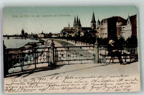 50667 W5021 Köln Altstadt-Nord 103 1903 Foto AK Blick auf Köln