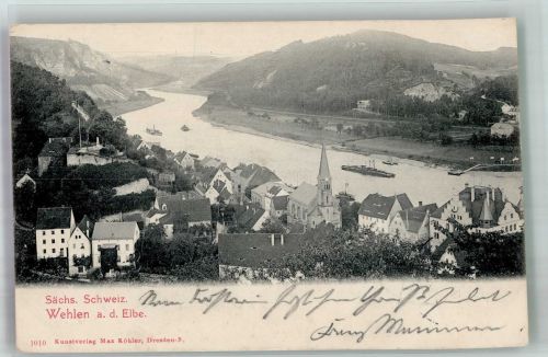 01829 O8306 Wehlen Stadt 1904 Foto AK Sächsiche Schweiz