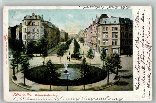 50667 W5000 Köln Hohenstaufenring 1901 Foto AK Hohenstaufenring