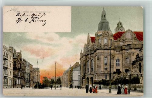 50667 W5000 Köln Habsburgerring 1905 Foto AK Habsburgerring Neues Theater