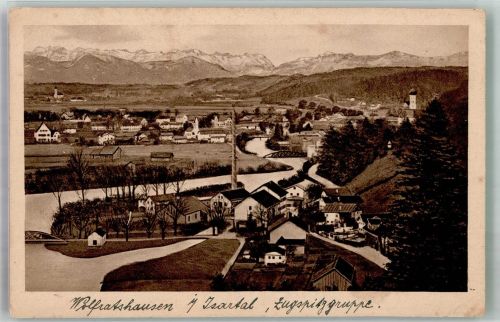 82515 W8190 Wolfratshausen 1922 Foto AK Isartal Zugspitzgruppe
