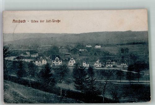 91522 W8800 Ansbach , Mittelfr 1921 Foto AK Jüdt- Straße Villen