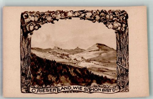 73441 W7085 Bopfingen Foto AK Schlossberg Schloss Baldern