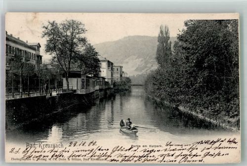55543 W6550 Bad Kreuznach 1902 Foto AK Partie am Kurpark