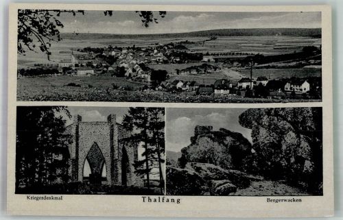 54424 W5509 Thalfang 1944 Foto AK Kriegerdenkmal Bergerwacken Feldpost WK II
