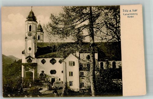 83646 W8170 Bad Tölz Foto AK Kirche Calvarienberg