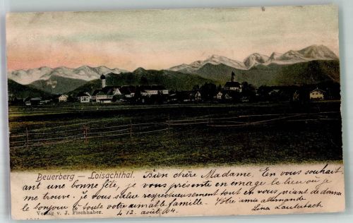 82547 W8196 Beuerberg b Wolfratshausen 1904 Foto AK Loisachthal
